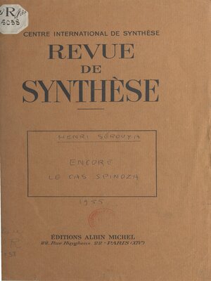 cover image of Encore le cas Spinoza